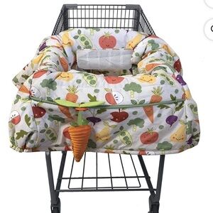 Colorful Shopping Cart Cover with Vegetable Print